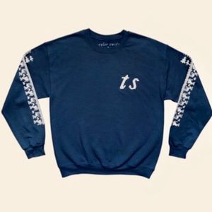 Taylor Swift Christmas Tree Farm Navy Crewneck Sweatshirt 2X